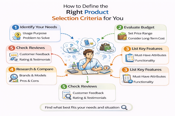 나에게 맞는 제품 선택 기준 정하는 방법 구조 설명 이미지