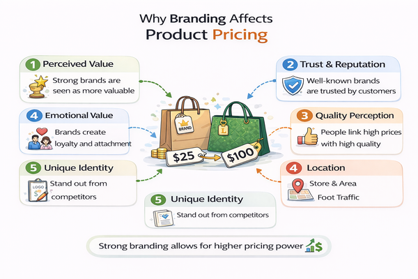 브랜드가 제품 가격에 영향을 주는 이유 구조 설명 이미지